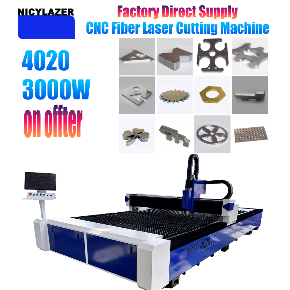 Industrial Laser Cutters - NICYLAZER CNC 3000W 4020 Faserlaser-Schneidemaschine für
