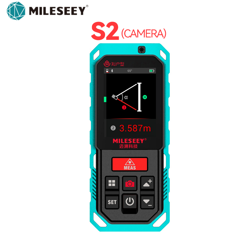Industrial Laser Training - Mileseey S2 Kamera-Laser-Entfernungsmesser, professioneller Bluetooth-Entfernungsmesser für