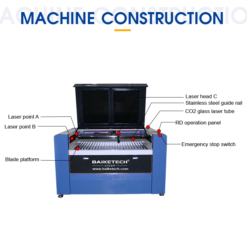 Acrylic Cutting Machine - 80W CO2-Laserschneid- und Graviermaschine 1300*2500mm Wasserkühlung