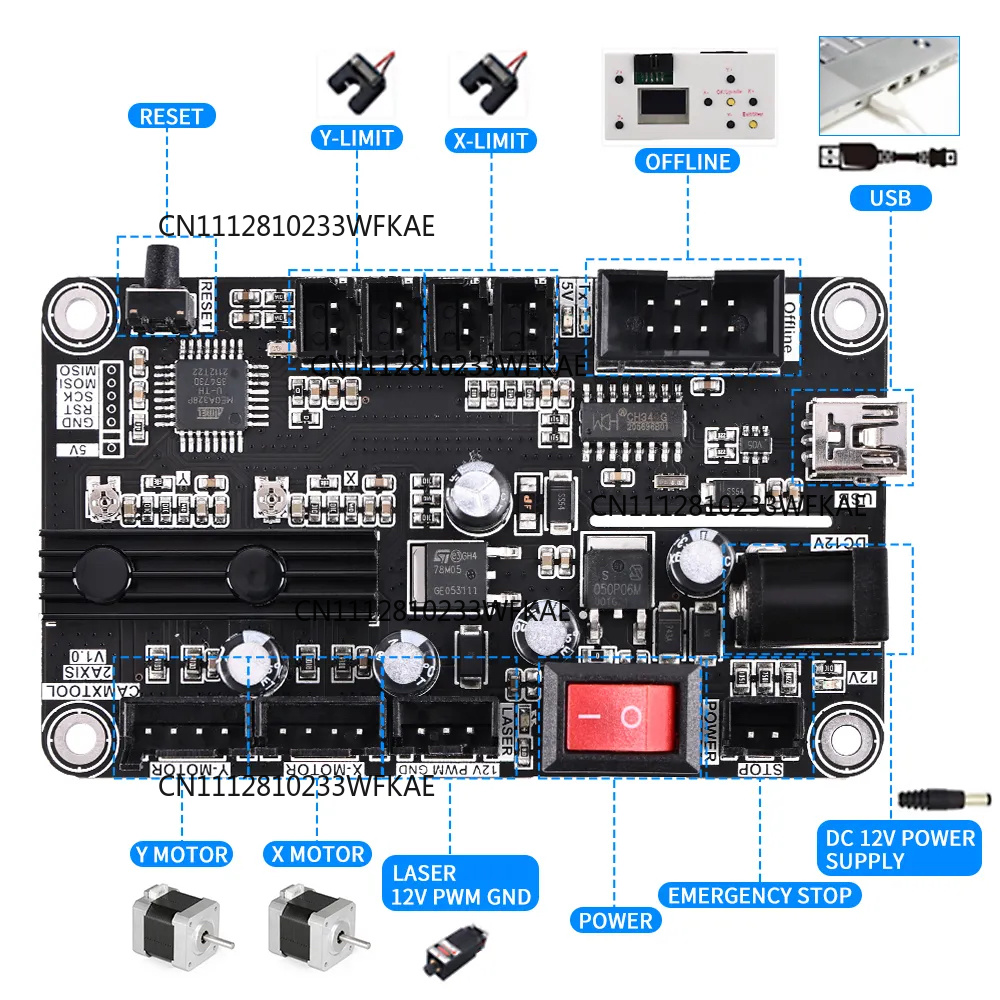 2-Achsen-Lasergravierer-Steuer – Controller Grbl Board Bewertung und Preis